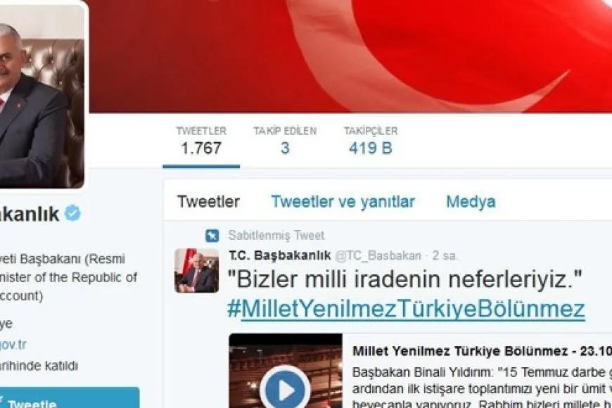 Başbakanlıktan '15 Temmuz' tweeti