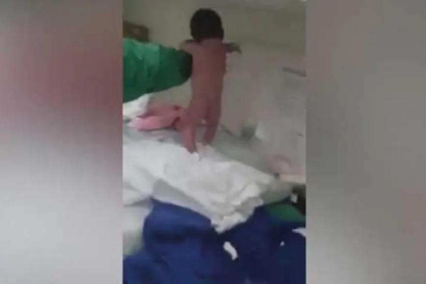 Herkesi Şoke Eden Bebek! Doğar Doğmaz Yürümeye Çalıştı!