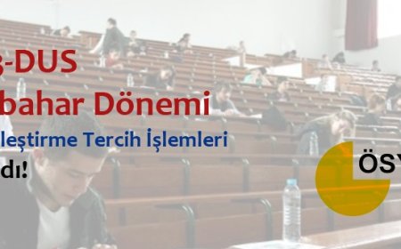 2013-DUS Sonbahar Dönemi Ek Yerleştirme Tercih İşlemleri Başladı!