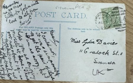 1903'de gönderilen kartpostal 121 yıl sonra adrese ulaştı